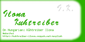 ilona kuhtreiber business card